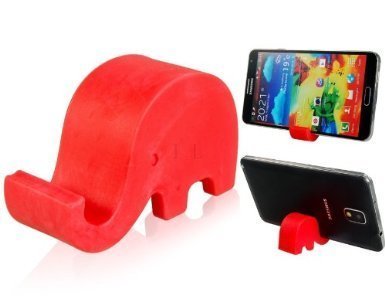 Vanki Super Cute Lovely Mini Elephant Cellphone Holder Stand For Iphone 5G 5S 4S S3 S4 S5 Galaxy Note 2 3(Red) #TOP3