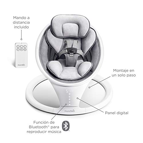 Variante de Munchkin hamacas bebe eléctrica Gris/Blanco