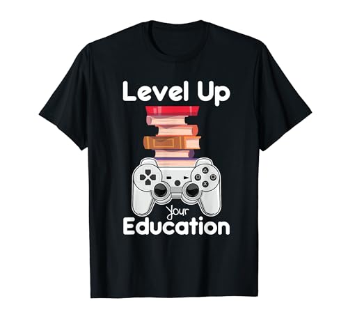 With Gaming Level Up Your Learning Level Up Your Education T-Shirt
