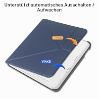HGWALP Slimshell Hülle für Tolino Vision Color (2024)/Vision 6 (2021) & Kobo Libra Colour (2024)/Libra 2 (2021) 7 Zoll,Ultra Slim Lightweight Cover mit Auto Wake/Sleep und Ständer-Navy – Ansicht 2