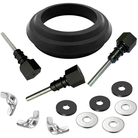 Upgrade 630-0204 2" Tank to Bowl Bolt Kit Replacement for Mansfield Toilet Repair Kit Inside Tank, Includes Gasket, Bolts and Other Essential Parts (Black) Cover