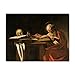 Produktbild Wandkings Leinwandbilder von Michelangelo Merisi da Caravaggio - Wähle ein Motiv & Größe:"Der heilige Hieronymus schreibend" - 120 x 90 cm