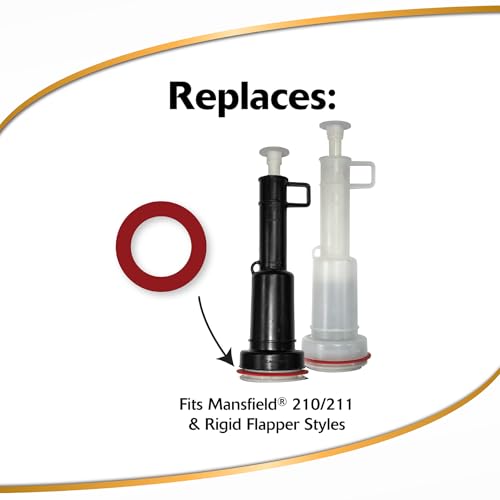 Korky 457 2X Long Life Seal Fits Mansfield 210 and 211 Fixes Leaking Tower Style Valves and Hard-to-Flush Toilets-Easy to Install-Made in USA, Red by Korky - Used condition - US$6.30