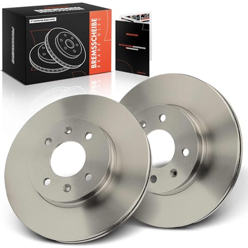 Frankberg Brake Disc Set incl. 2x Discs Front Vented Ø256mm Compatible with i20 PB PBT Rio II JB Accent III MC Accent III Saloon Replace# 517121G000