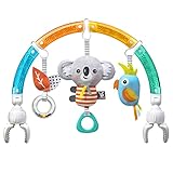 BENBAT Baby Stroller Arch Toy Rainbow Dazzle Friends Play Bar. Fun Newborns Sensory Activity, Adjust