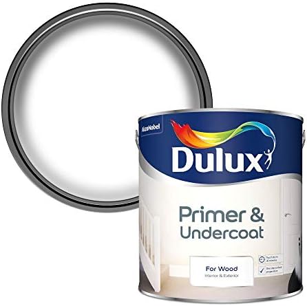 Dulux Primer & Undercoat Paint For Wood - 750Ml , White