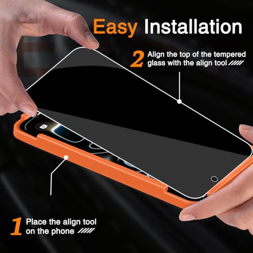 Image of Wiaocit Tempered Glass Privacy Screen Protector for 18 Pro Max