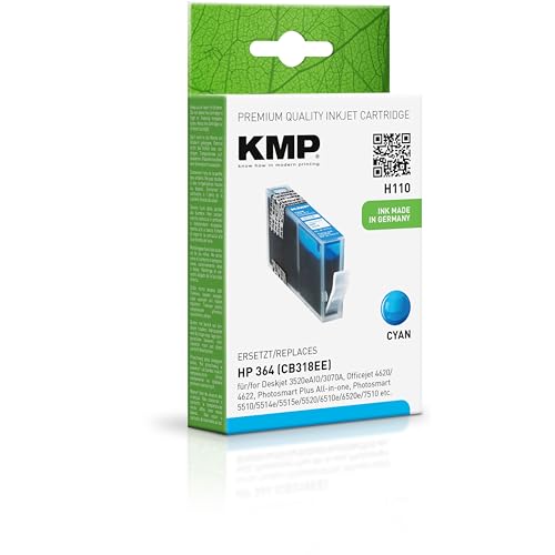 KMP Tintenkartusche für HP Photosmart C5380/C6380, H110, cyan
