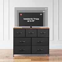 WLIVE Dresser for Bedroom, 7 Drawers, TV Stand, Rustic Brown — image 6