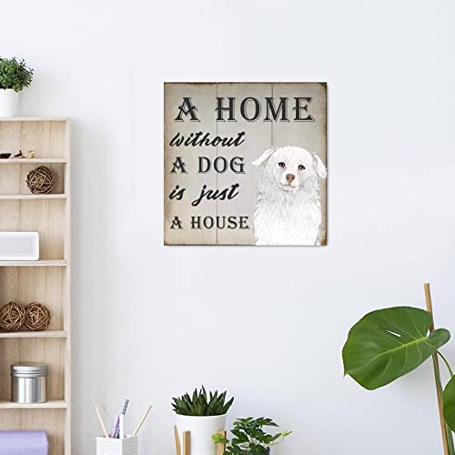 Suspension murale moderne plaque bois message de maison 30 cm