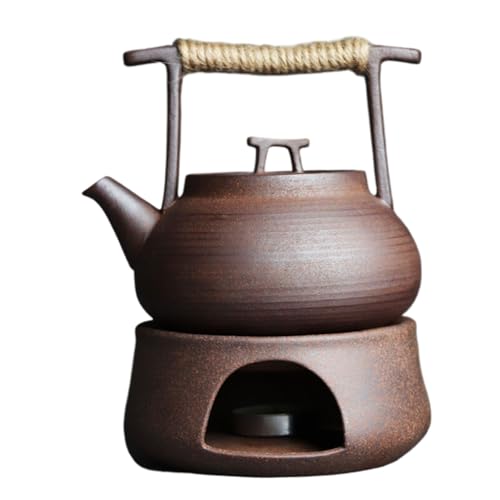 Juego de té artesanal de Jingdezhen en arcilla mineral con hornillo de cerámica retro