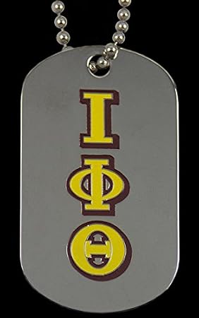 Theta Sigma Double Sided Silver Dog Tag c