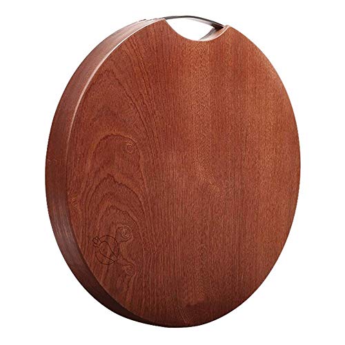 Tabla de cortar de Chef a cuadros, pequeña y redonda para picar y cuchillos basculantes, a prueba de moho, cocina y Panel de madera para el hogar, duradero