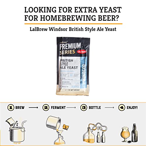 Craft A Brew - Lalbrew Windsor™ - British Style Ale Yeast - For Craft Lagers - Ingredients For Home Brewing - Beer Making Supplies - (1 Pack) #TOP3