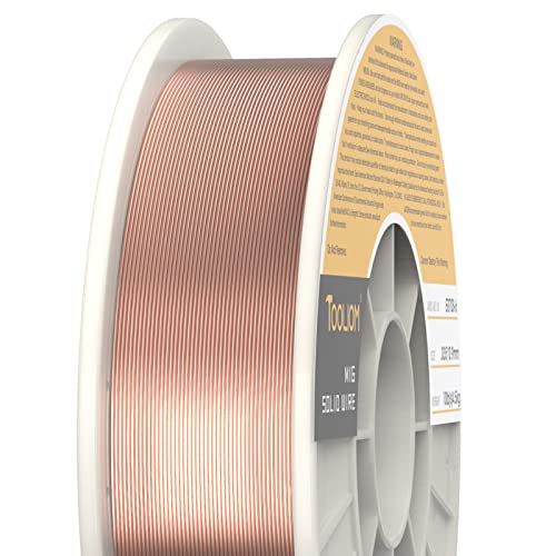 TOOLIOM ER70S-6 .035\"(0.9 mm) Mild Steel Mig Solid Welding Wire on 10-Pound Spool for TL-250M Pro