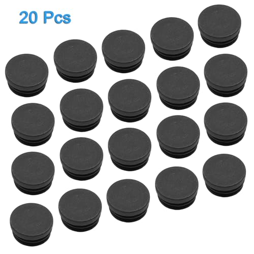 Kyuionty 20 Pack 7/8\" Round Plastic Plug, Furniture Pipe Tube Cover Insert Tubing End Caps Fit for 0.78\"-0.82\" Tubing, Pipe Inner Diameter (Black) - Thumbnail 6