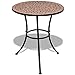 Produktbild Lingjiushopping Mosaiktisch 60 cm terrakotta Farbe: terrakotta Material: Gestell aus pulverbeschichtetem Eisen + Tischplatte aus Keramik
