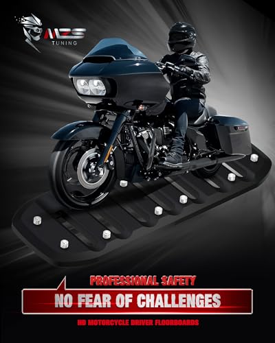 Image of MZS Motorcycle Wide Passenger Rider Floorboards Set for HD Touring Softail