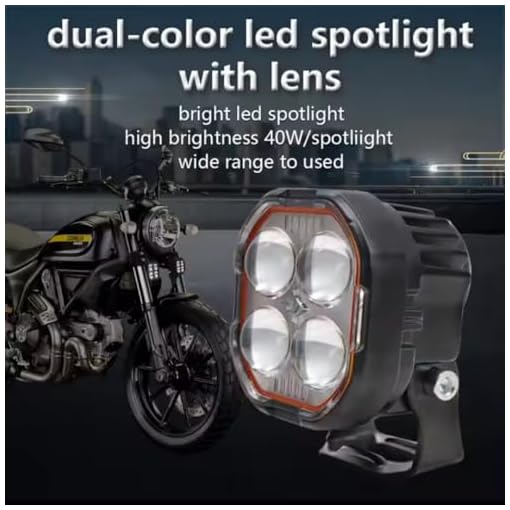 ELT-ZON-4-LENS-LED-ULTRA-BRIGHT-FOG-LIGHT-WATERPROOF-SPOTLIGHT-SUPER-BRIGHTNESS-HIGHLOW-BEAM-YELLOWWHITERED-LIGHT-REFLECTION-12-89V-DC-POWER-UNIVERSAL-FIT-ALL-BIKE-AND-CAR-MODEL-PACK-OF-2 ELT-ZON 4 LENS LED ULTRA BRIGHT FOG LIGHT WATERPROOF SPOTLIGHT SUPER BRIGHTNESS HIGH/LOW BEAM YELLOW+WHITE+RED LIGHT REFLECTION 12-89V DC POWER UNIVERSAL FIT ALL BIKE AND CAR MODEL (PACK OF 2)