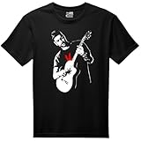 VINY WOODY Cantante Compostitor Camiseta Negra Rock Español, Diseño Gráfico Músico, Algodón Jersey, Manga Corta, Cuello Redondo, Casual Unisex (FR/ES, Letras, S, Regular, Regular, Negro)