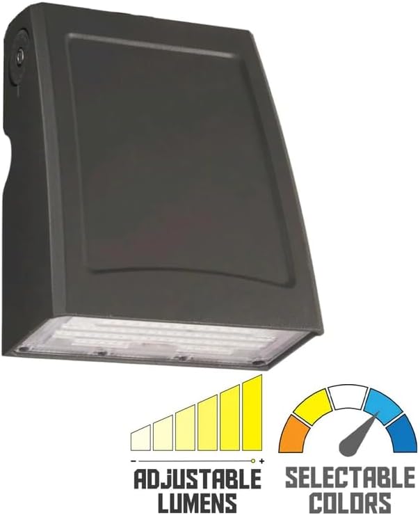 KASTLITE Adjustable Head 3-Way Wall Pack Photocell LED Dusk to Dawn Outdoor Light - Waterproof 15W/20W/25W 3000K-5000K 3000Lm 175W HID Replacement - Commercial/Residential Exterior Lighting, 120/277V