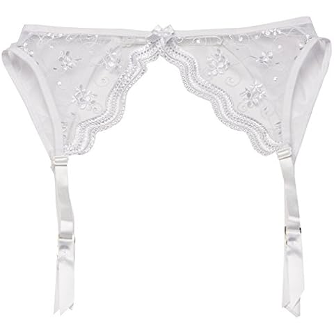 Sweet Jasmine Garterbelt , ONE SIZE, WHITE Cover