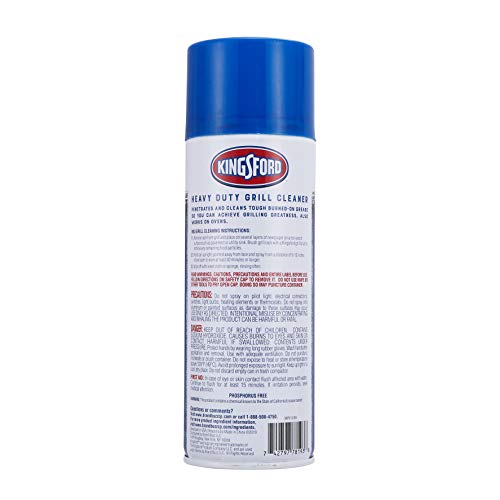 Kingsford Heavy Duty Spray-On Grill Cleaner Aerosol | Cuts Through Grease And Grime On Contact | Makes Grill Cleaning Effortless, Great For Grills Or Ovens | 14.5 Ounces #TOP1