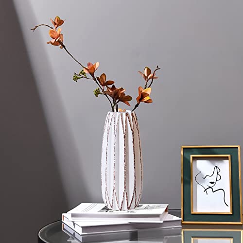 Yundu White Ceramics Vases For Home Decor, Flower Vase, Modern Farmhouse Table Décor Vase #TOP3