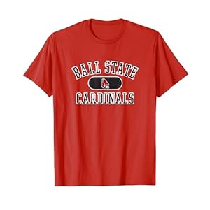 Ball State Cardinals Varsity Logo Officially Licensed Red T-Shirt
