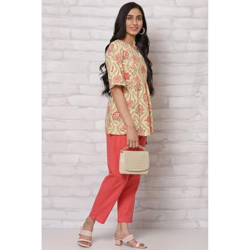 Image of Rangriti Green Liva Short Top for Women