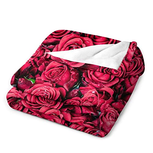 Couverture flanelle rose rouge plaid lit finitions de qualité - 4