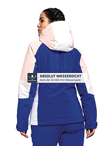 Foto von Schöffel Damen Ski Jacket Naladas L, wind- und wasserdichte Skijacke mit Body Mapping Technologie, atmungsaktive Outdoorjacke mit Unterarmbelüftung und Schneefang, cool cobalt, 34