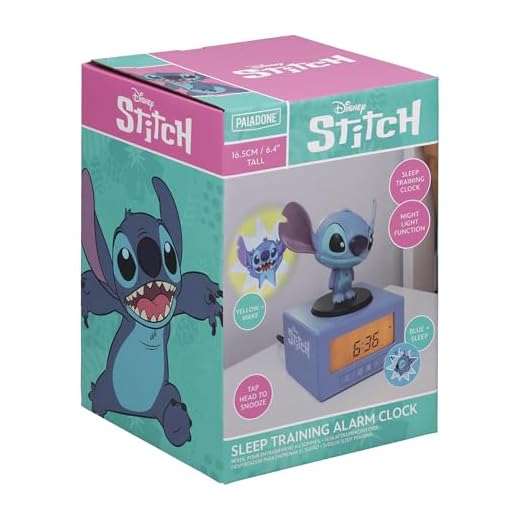 Stitch Sleep Training Alarm Clock - Officially Licensed, Kids Projection Bedroom Night Light | Paladone