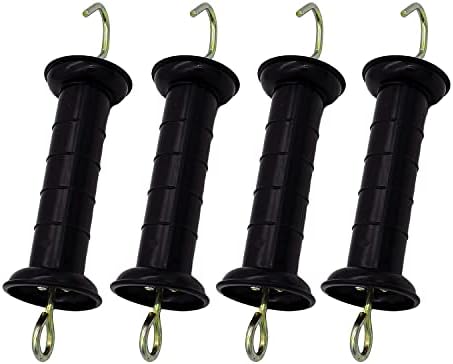 JBT 4 Pcs Plastic Electric Fence Gate Handle with Insulators with Spring