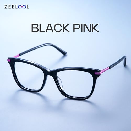 Zeelool Classic Rectangular Glasses for Women with Non-prescription Clear Lens ZJGX439722-01 Black