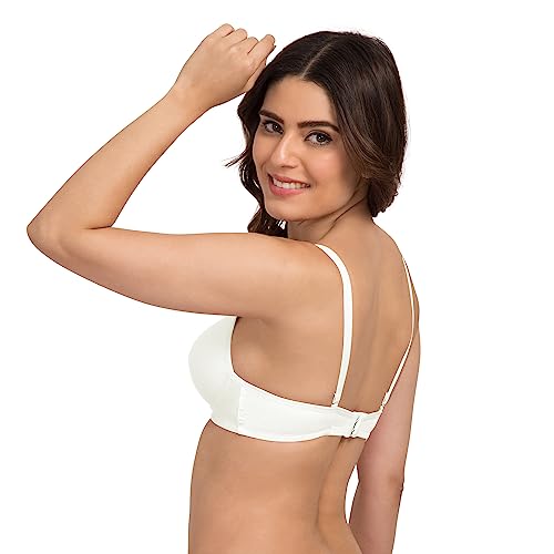 Image of Tweens - Heavily Padded Semi Push-Up Bra - Polyamide Fabric - 3 /4th Coverage, Wireless, Multiway Straps, Seamless - Everyday T-Shirt Bra