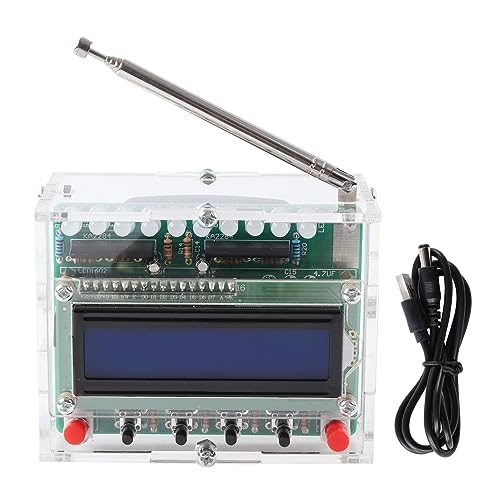 FM ラジオ、87 〜 108MHz DC4.5-5.5V 低ノイズ音量調整可能な LCD ディスプレイレベル表示ラジオ受信機、学習用 5W (完成品)