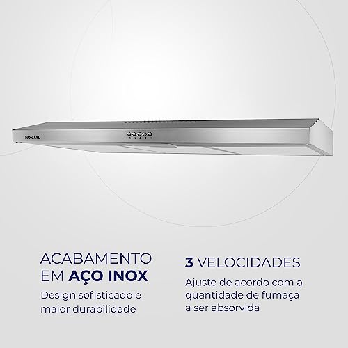 Depurador de Ar Mondial, Inox, 90cm, 110V, 165W - DP90-01 glide