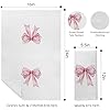Cherry Kitchen Towels With Pink Bows - 16x41 Inch Coquette Preppy Hand Towels