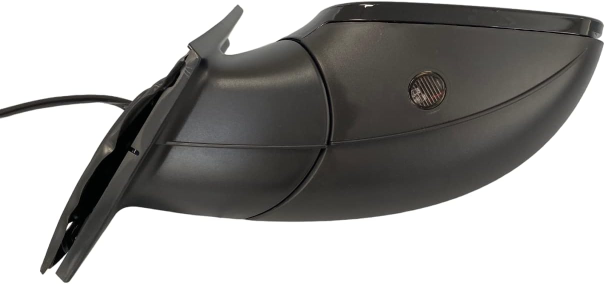 #124 8th Gear Black Right Passenger Side Mirror with Lane Assist Compatible with Audi Q7 2010 2011 2012 2013 2014 2015