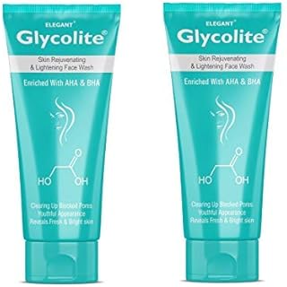 Glycolite Skin Rejuvenating &amp; Lightening Face Wash 60ml | Glycolic Acid Face Wash | Improves Skin Texture, Tone, and Appea...