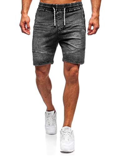mens knee length jean shorts