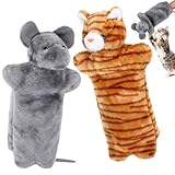 Sosation 2 Pcs Cat Wrestling Toy Glove Puppet 15.75 Large Cat Puppet Wrestler Interactive Glove for Fun, Playing, Soft Safe Kitten Mitten Doll for Indoor Exercise & Mental Stimulation Kitten Toy Gift