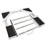 Wakects Kit de Apilamiento para Lavadora y Secadora, Acero Inoxidable + Plástico, Kit de Apilamiento Universal para Lavadora, Repuesto con Estante Deslizante para Baños, Lavandería