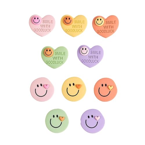 Image of Nostrae by Ekhasa Multicolor Smiley Cute Fridge Magnets Set of 10 | Fridge Magnet Refrigerator Stylish | Kitchen Fridge Decoration Items | Mini Gifts
