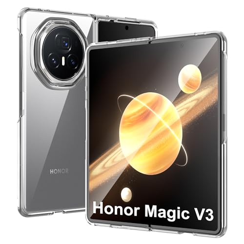 Heioloo Funda para Honor Magic V3 Carcasa Protectora Transparent Hard PC Back Resistente a los Arañazos Antigolpes Funda para Honor Magic V3, Protección contra Caídas