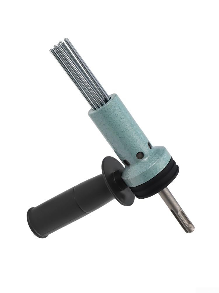 Zilimontt Adaptateur de détartreur d'aiguille de marteau électrique pour tige SDS, acier allié trempé, dérouille et béton avec technologie 18 aiguilles, 155 mm x 210 mm