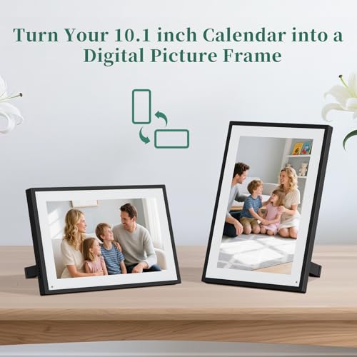 Image of Smart Digital Calendar, 10.1 inch HD Smart Touch Screen Home Interactive Electronic Calendar WiFi Planner,Meal Schedule, Duty Chart,Achievement Rewards- Built-in Digital Photo Frame Function