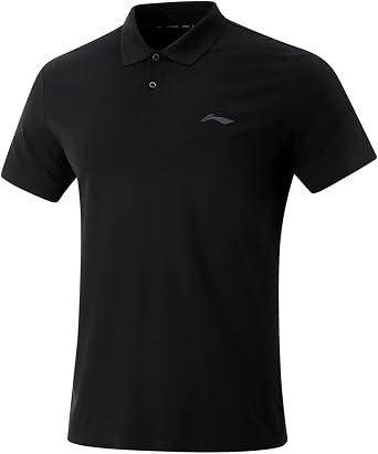 LI-NING Training Series Mens S/S Active Polo Ice-Cool Comfortable UV-Protective Moisture-Wicking Casual Wear APLV037