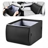 sdidzad Car Seat Organizer & Lumbar Support Pillow, 2-in-1 Memory Foam Back Support Cushion with 33L Large Capacity Collapsible Storage Box, Universal for Most Cars SUVs Trucks (Black)